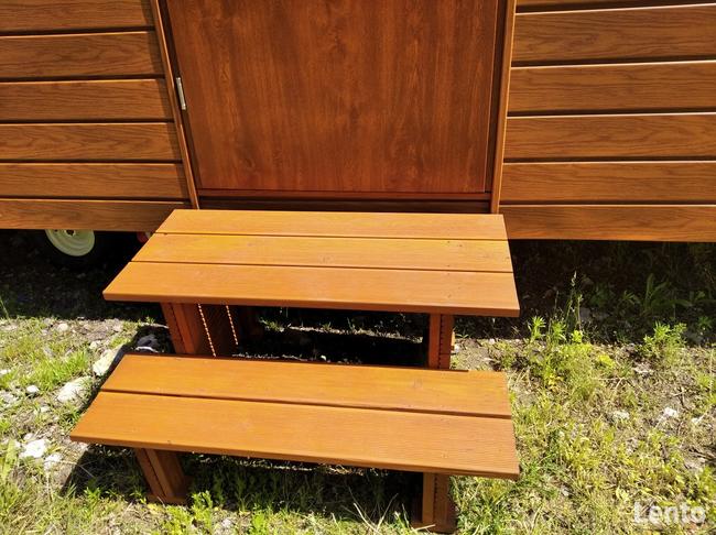 Schodki schody domek holenderski mobilny modrzew syberyjski