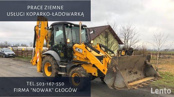 Usługi koparką Polkowice - koparko-ładowarka prace ziemne