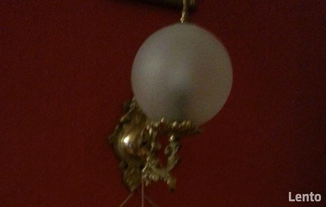 żyrandol mosiężny+kinkiet