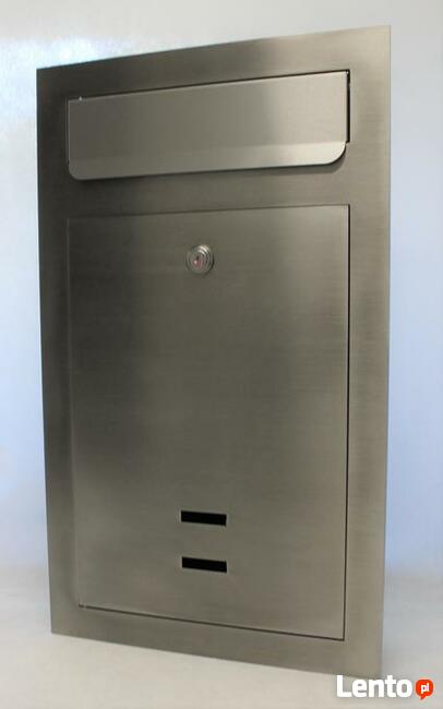 Skrzynka na listy - w całości INOX - WPUSZCZANA W MUR