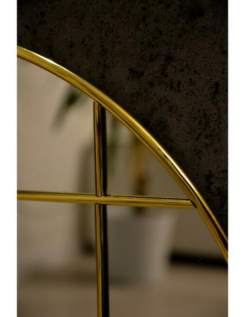 Lustro okrągłe koło ze szprosami złote szprosy EROS fi130