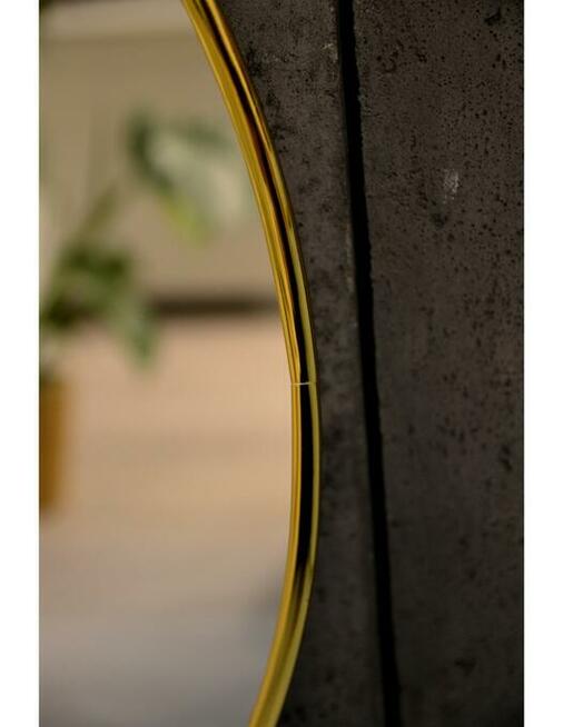 Lustro okrągłe koło ze szprosami złote szprosy EROS fi130