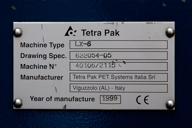 TETRAPAK LX-6 maszyna do wydmuchiwania butelek PET