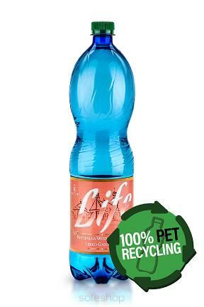 Woda Mineralna w butelce PET 1,5 l. z 100% RECYKLINGU