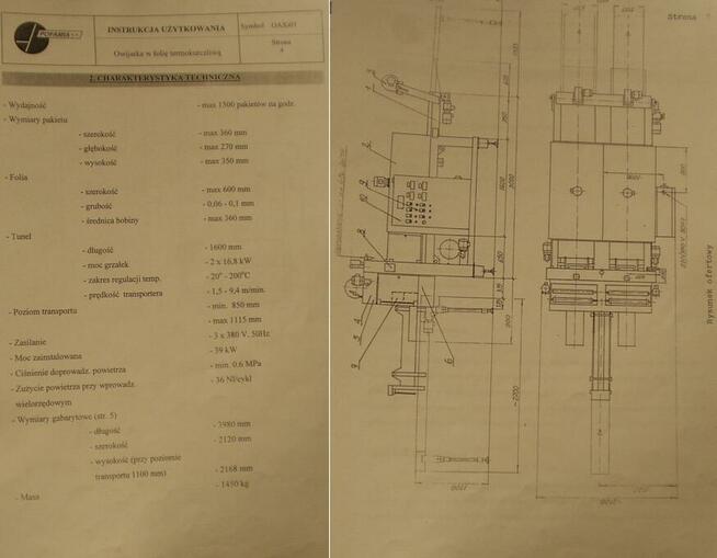 Automatyczna maszyna do owijania w folie termokurczliwą