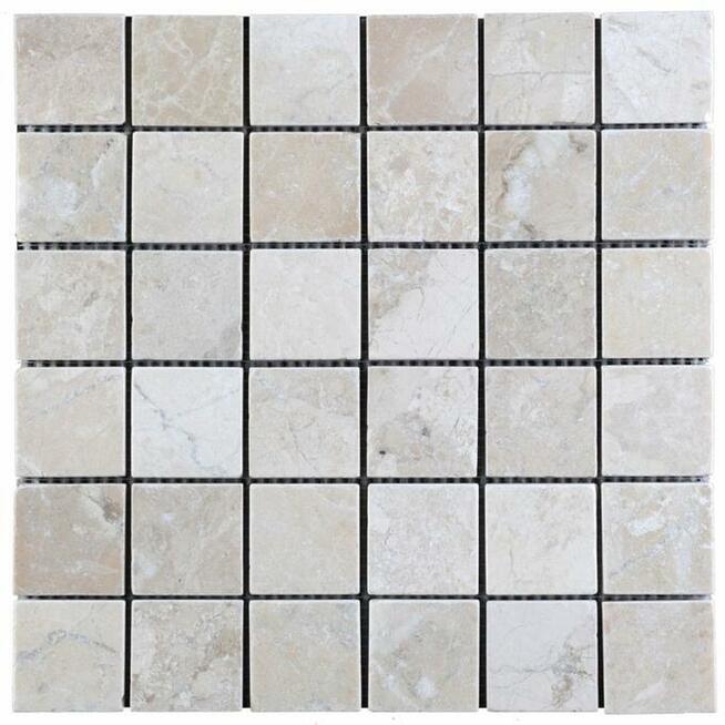 Mozaika marmurowa QueenBeige bębnowana 30,5x30,5x1cm