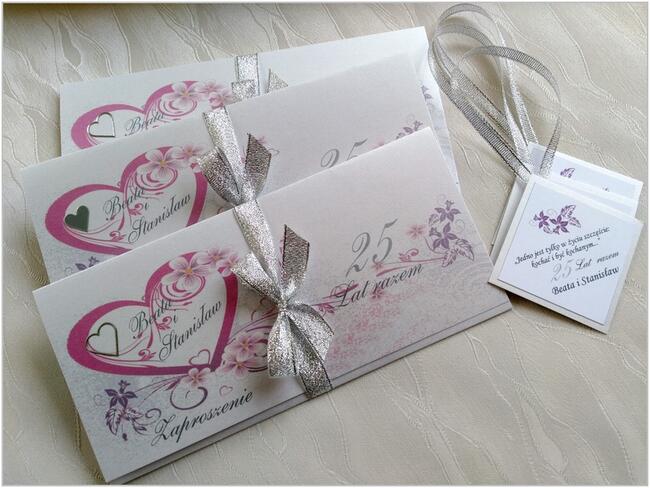 Zaproszenia na 25 rocznicę ślubu