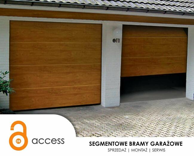 Brama garażowa segmentowa z napędem - DOSTAWA 0 zł!