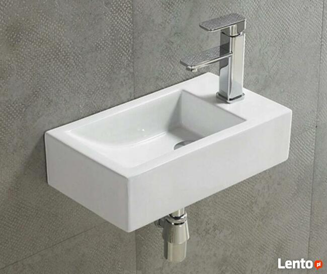 UMYWALKA ceramiczna 45x25 ŚCIENNA / NABLATOWA Prawa / Lewa