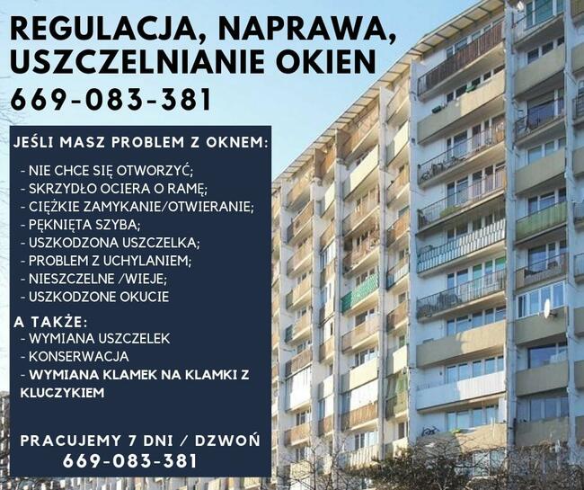 naprawa okien regulacja okien wymiana uszczelek