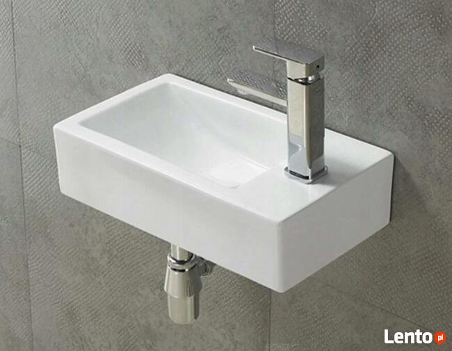 UMYWALKA ceramiczna 45x25 ŚCIENNA / NABLATOWA Prawa / Lewa