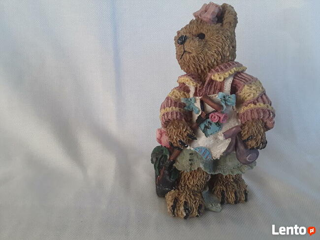 Miś misia ogrodniczka kwiat łopatka