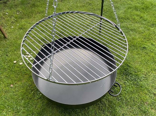 Grill gril Ogrodowy Wiszący Trójnóg | Palenisko | Ruszt 60cm