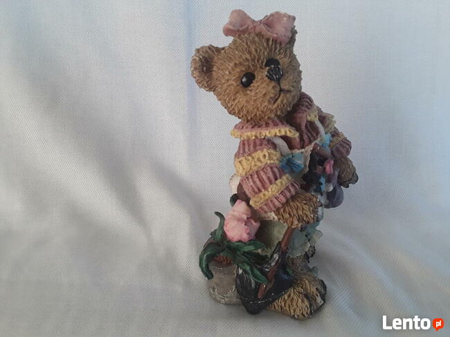 Miś misia ogrodniczka kwiat łopatka