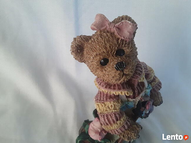 Miś misia ogrodniczka kwiat łopatka