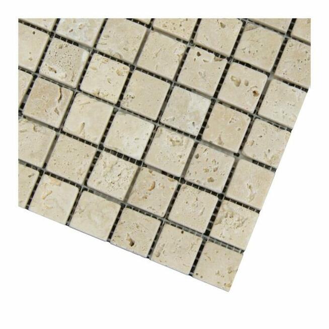Mozaika trawertynowa Light bębnowana 30,5x30,5x1cm
