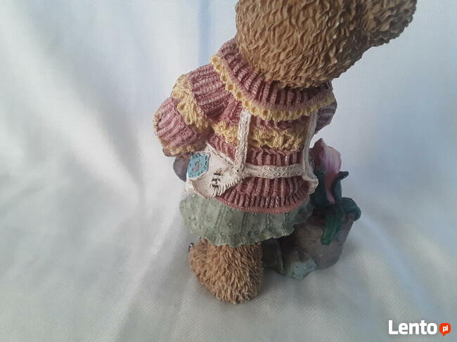 Miś misia ogrodniczka kwiat łopatka