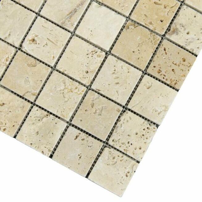 Mozaika trawertynowa Light bębnowana 30,5x30,5x1cm