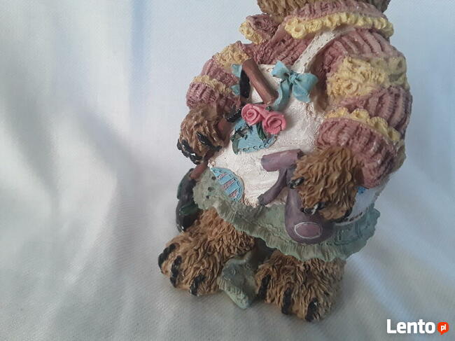 Miś misia ogrodniczka kwiat łopatka