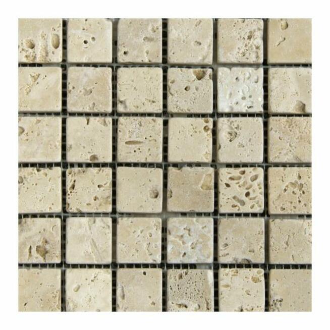 Mozaika trawertynowa Light bębnowana 30,5x30,5x1cm