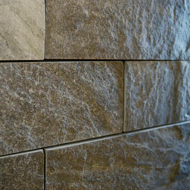 Płytki Kwarcyt Silver Grey naturalny 10x30x0,8-1,3