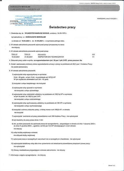 Niepełnosprawny z j. angielskim szuka pracy w ochronie