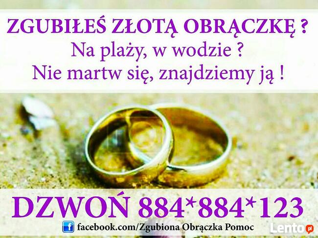 Zgubiona obrączka pomoc usługi wykrywaczem metalu