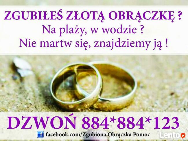 Zgubiona obrączka pomoc usługi wykrywaczem metalu