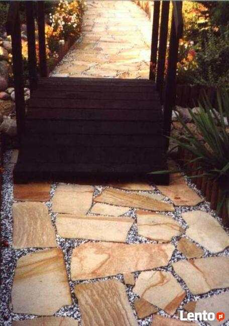 Kamień na ścieżki ścieżkowy cięty ogrodowy na schody