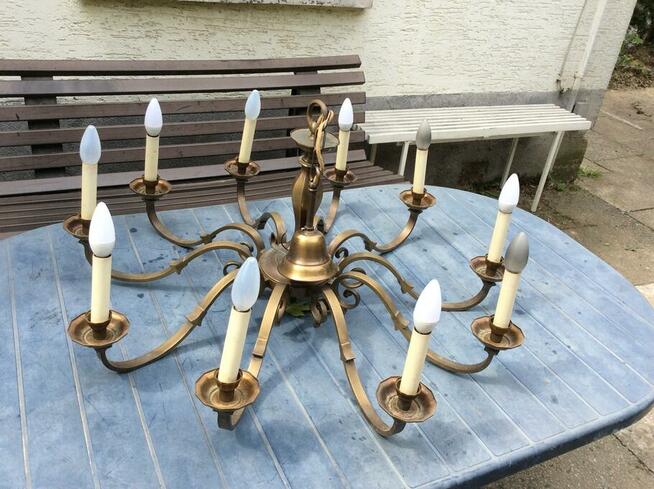 Żyrandol mosiężny, lampa wisząca