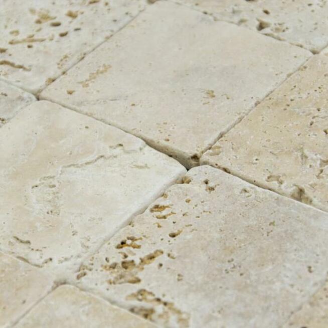 Kostki Trawertyn Classic bębnowany 10x10x1 cm