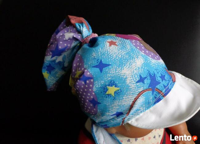 Chusteczki na główke wiązane plus gumki