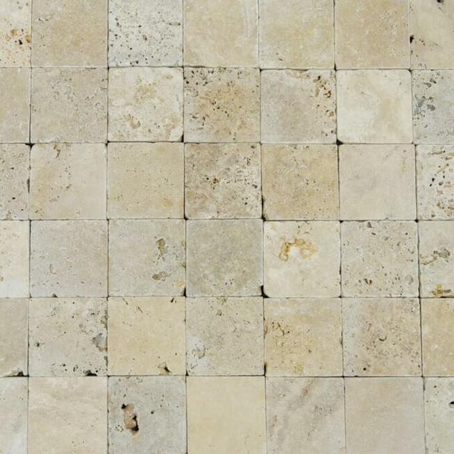 Kostki Trawertyn Classic bębnowany 10x10x1 cm