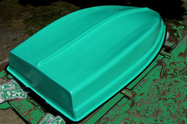 Mała łódka łódeczka bączek łódka wędkarska łódka rekreacyjn