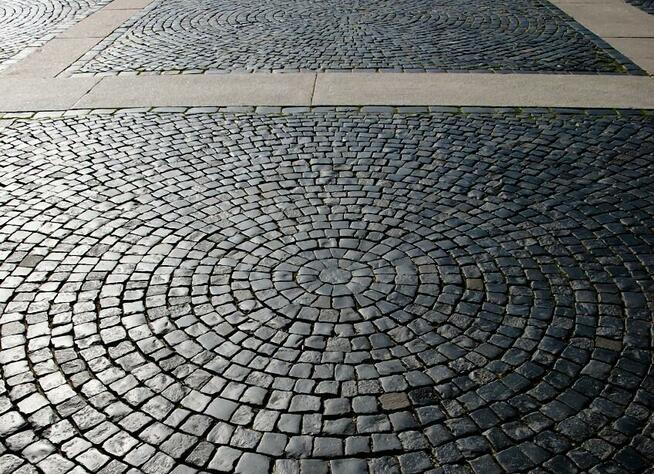 Kostka bazaltowa czarna 10x10 starobruk / Warszawa