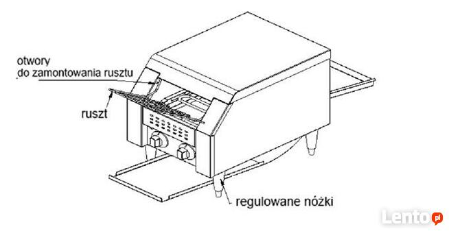 Solidny Toster Przelotowy Elektryczny Sandwich Tost