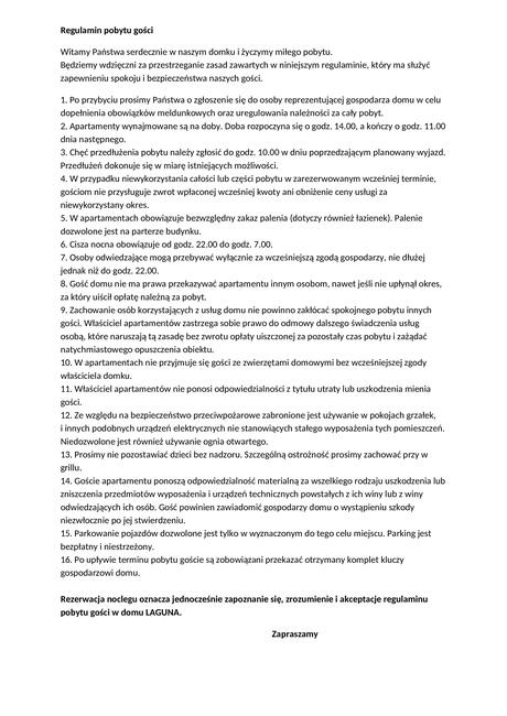 Boszkowo dom Laguna kwatery dla pracowników firm