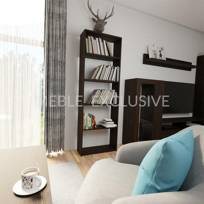 Regał 60 Książki Segregatory SONOMA/BIAŁA/WENGE Płyta 18mm