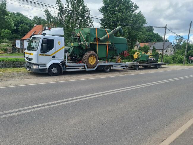 TRANSPORT MASZYN ROLNICZYCH TRAKTOROW kombajnów pomoc drogow