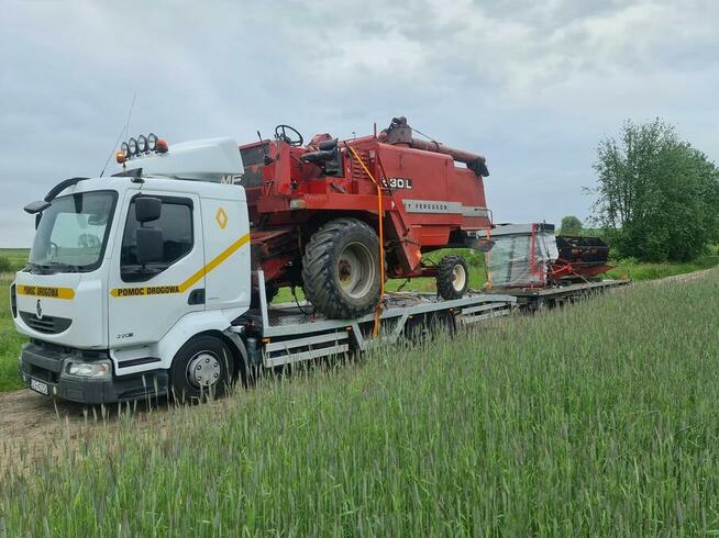 TRANSPORT MASZYN ROLNICZYCH OPRYSKIWACZY PRZYCZEP stali
