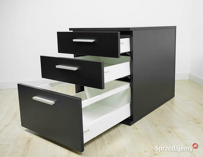 Kontener Jowisz Czarny 3 szuflady MebleKreator