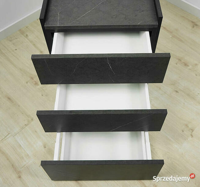 Kontenerek Saturn Czarny Kamień 3 szuflady MebleKreator