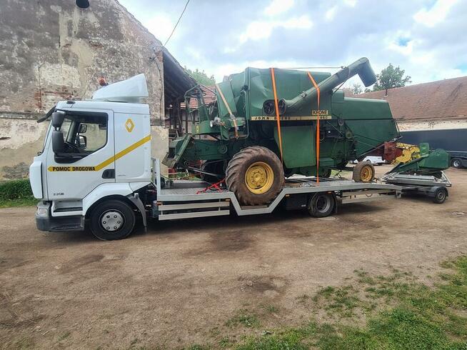 TRANSPORT MASZYN ROLNICZYCH OPRYSKIWACZY PRZYCZEP stali