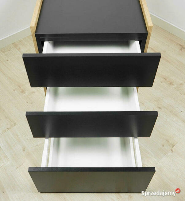 Kontenerek Saturn Halifax naturalny 3 szuflady MebleKreator