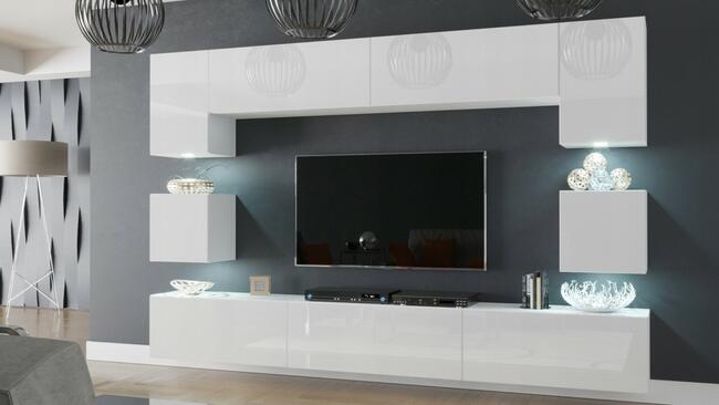 Zestaw salon meblościanka NOWARA N1 połysk Meble