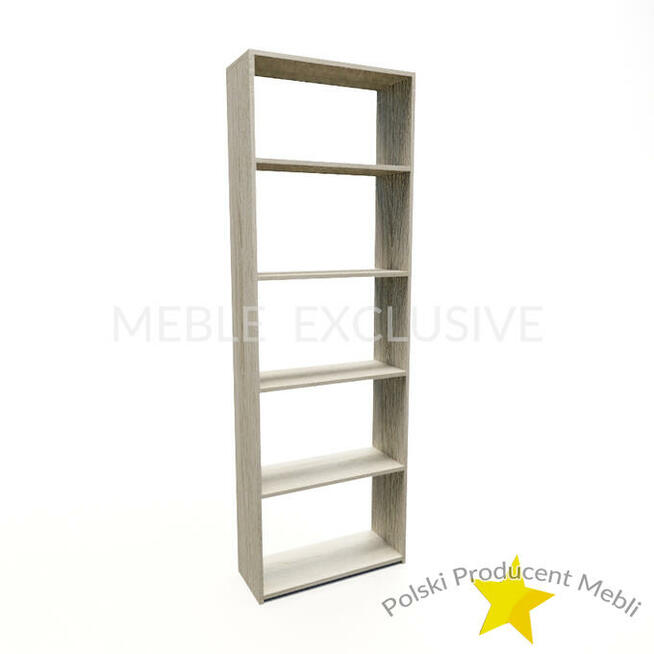 Regał 60 Książki Segregatory SONOMA/BIAŁA/WENGE Płyta 18mm