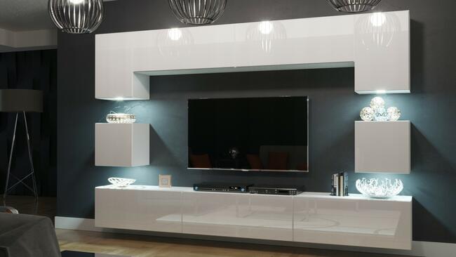 Zestaw salon meblościanka NOWARA N1 połysk Meble