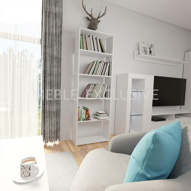 Regał 60 Książki Segregatory SONOMA/BIAŁA/WENGE Płyta 18mm