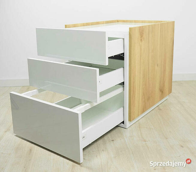 Kontener Saturn Castello Połysk 3 szuflady MebleKreator