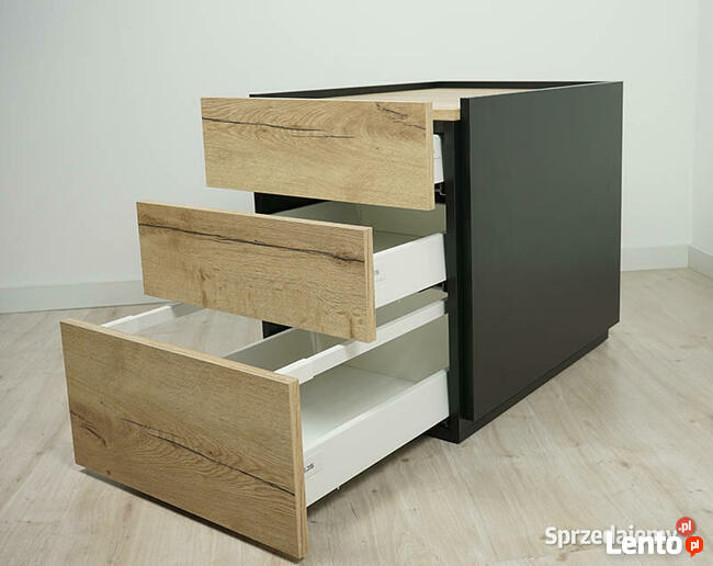 Biurko z kontenerkiem Halifax Naturalny 140 MebleKreator